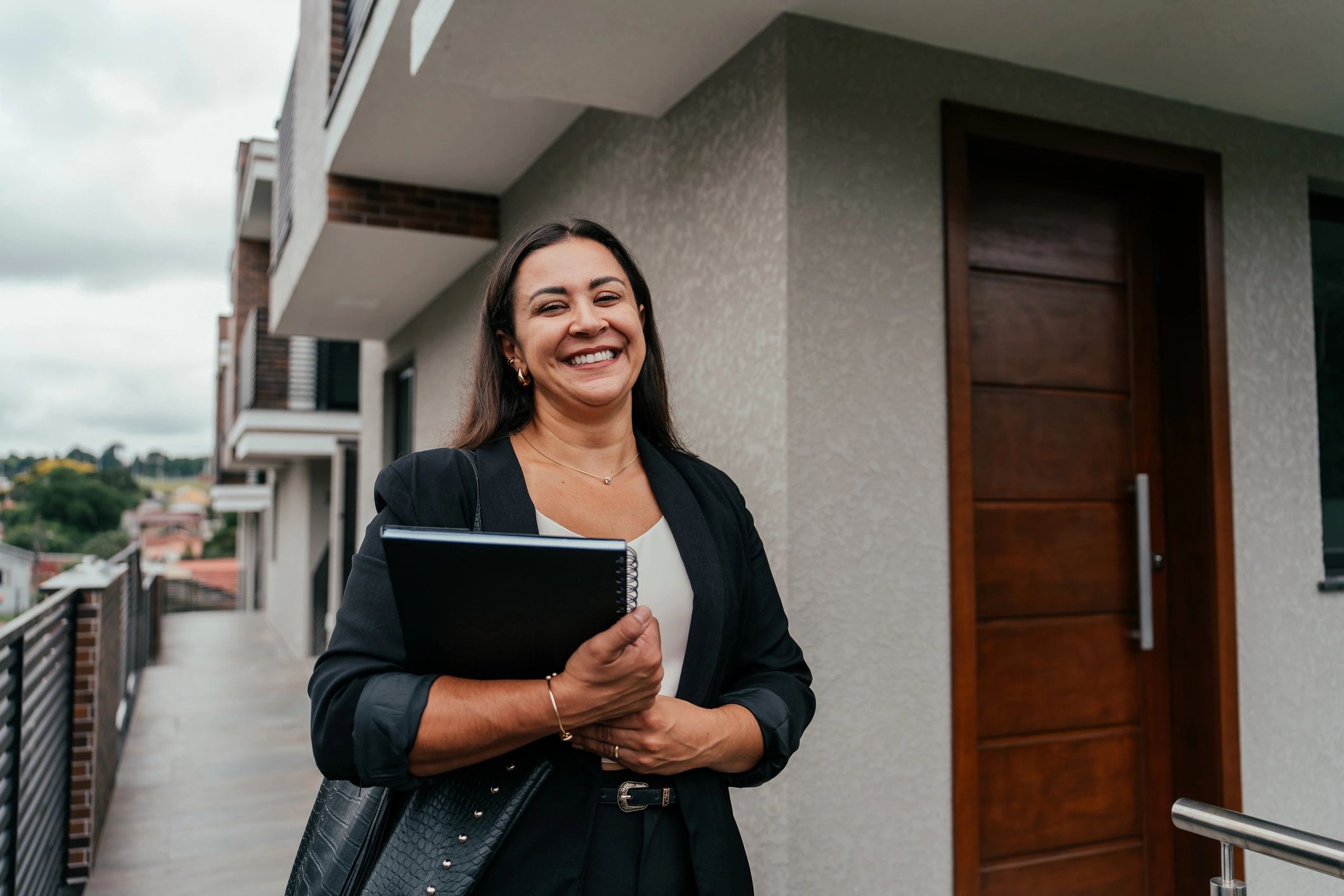 happy property owner real estate success